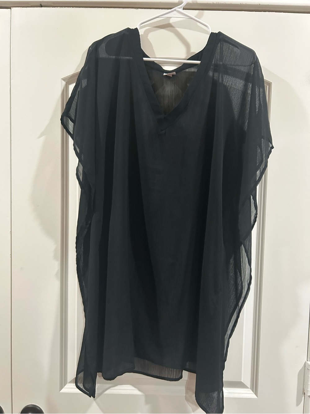Merona Sheer V-Neck Black Women's Swimsuit Cover-Up